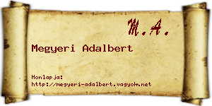 Megyeri Adalbert névjegykártya